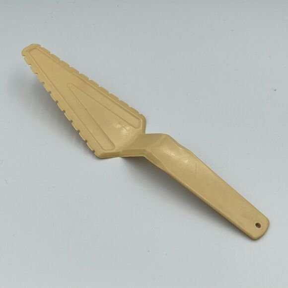 Vintage Tupperware Almond PIE SERVER 10.5" Cake Knife Gadget Pastry Cutter 1228 - Picture 4 of 7
